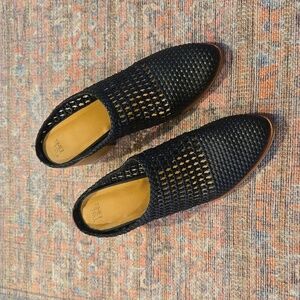 Woven Slip On Mules